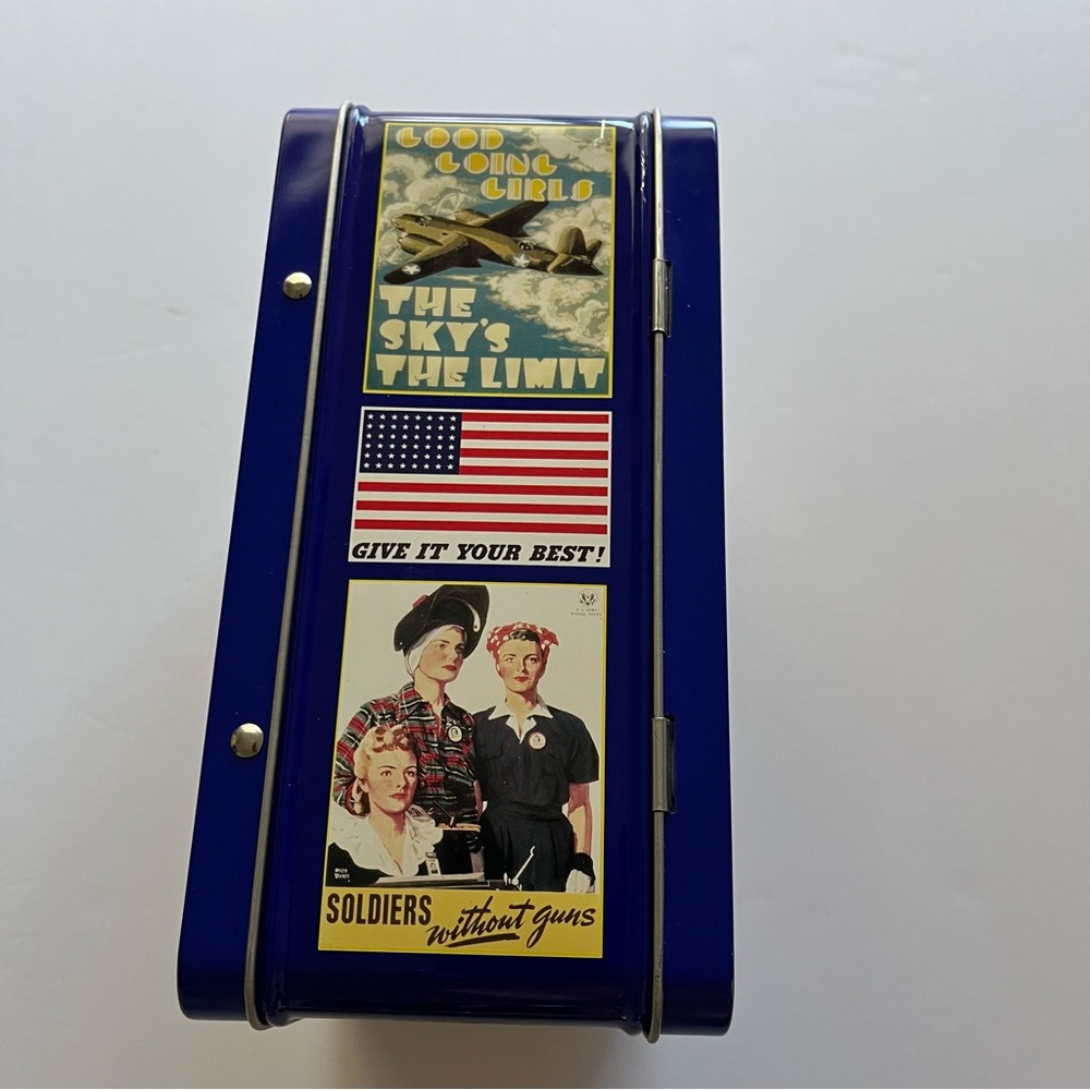 Rosie The Riveter Vintage We Can Do It American Classic World War II Lunch Box - Picture 3 of 12